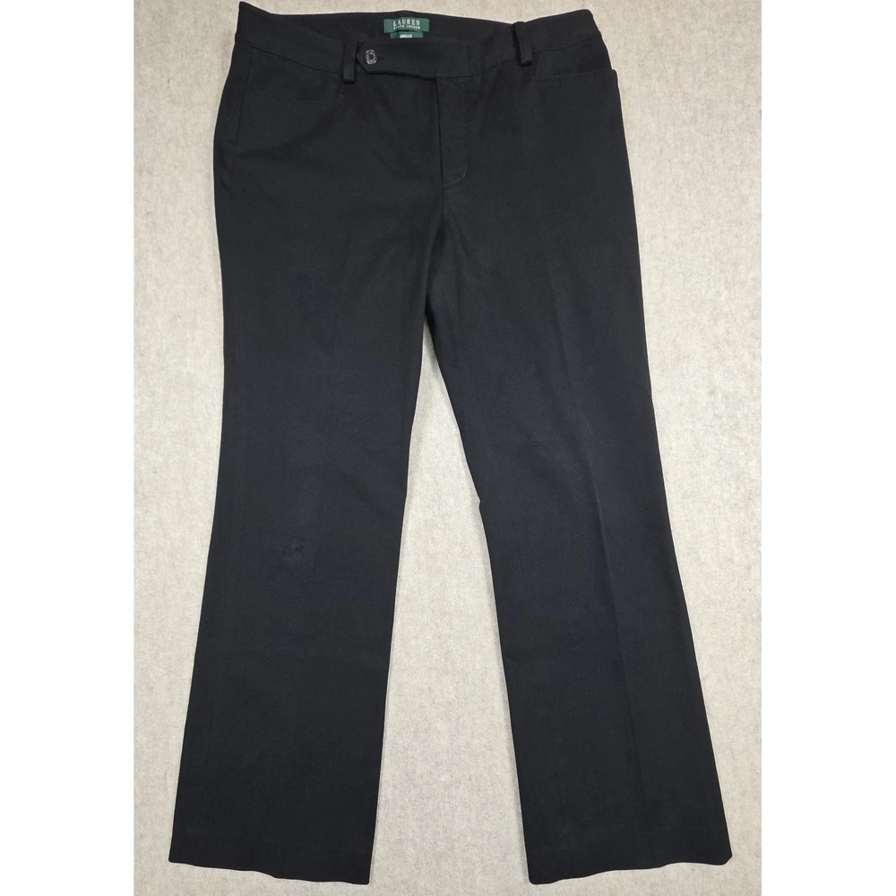 Lauren Ralph Lauren Women's Size 14 Adelle Black Stretch Career Dress Pants